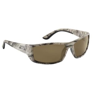 Flying Fisherman Polarized Sunglasses with 100% UVA & UVB Protection for Fishing, Biking, Golf, Hiking, Beach, Driving – BUCHANAN, Camouflage Frames with Amber Tinted Lenses (7719CA)