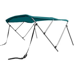 savvycraft bimini top boat cover teal 3 bow 72" l 46" h 85"-90" w - w/boot & rear poles