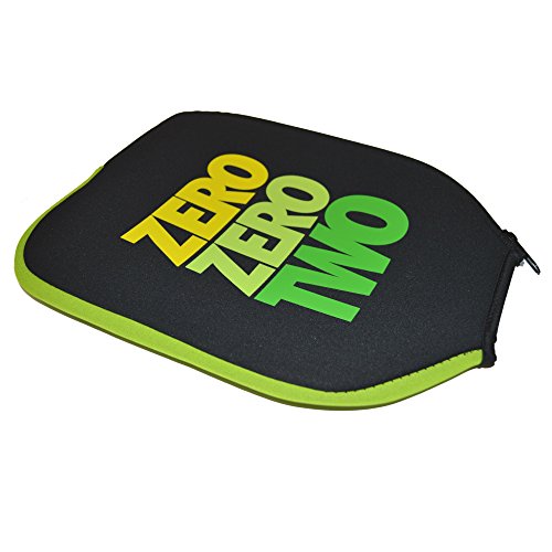 PickleballCentral Neoprene Pickleball Paddle Cover (Black/Green 0-0-2)