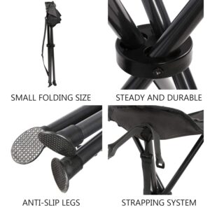 PORTAL Tall Folding Tripod Stool for Outdoor Camping Walking Hunting Hiking Fishing Travel, Support 225 lbs