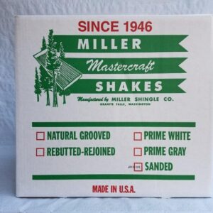 Miller Shingle 18 Inch Rebutted and Rejointed (R&R) Sanded Cedar Sidewall Shingles 1 Square Carton