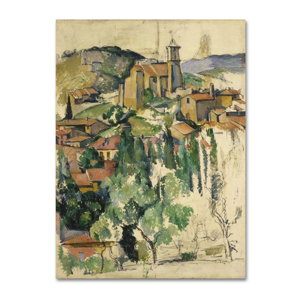 The Village Of Gardanne by Cezanne, 18x24-Inch Canvas Wall Art