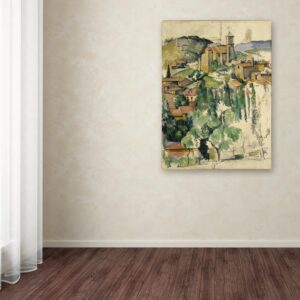 The Village Of Gardanne by Cezanne, 18x24-Inch Canvas Wall Art