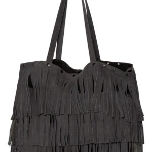 LAGGO Remy Fringe Bag (Black Nubuck)