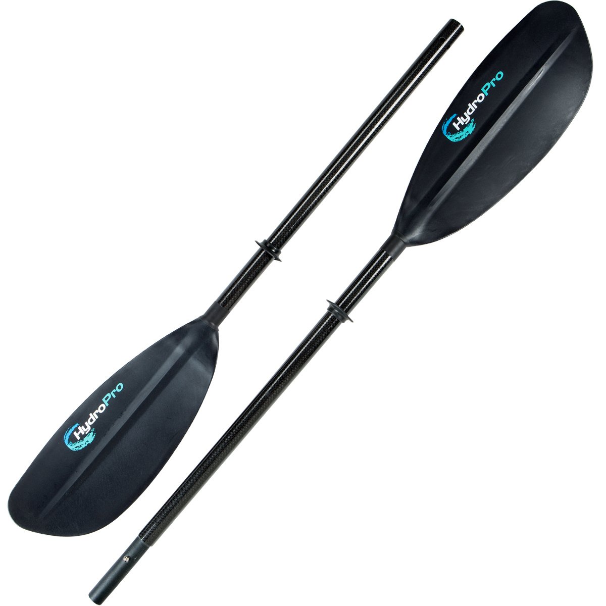 HydroPro 220 cm Carbon Fiber Kayak Paddle, Black