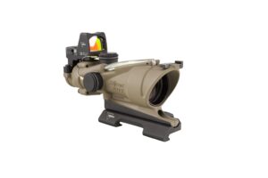 trijicon 4x32mm acog dual illumination green crosshair reticle flat dark earth optics