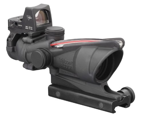 Trijicon 4x32mm ACOG Dual Illumination Crosshair .223 Reticle with 3.25 MOA RMR Sight Black Optics