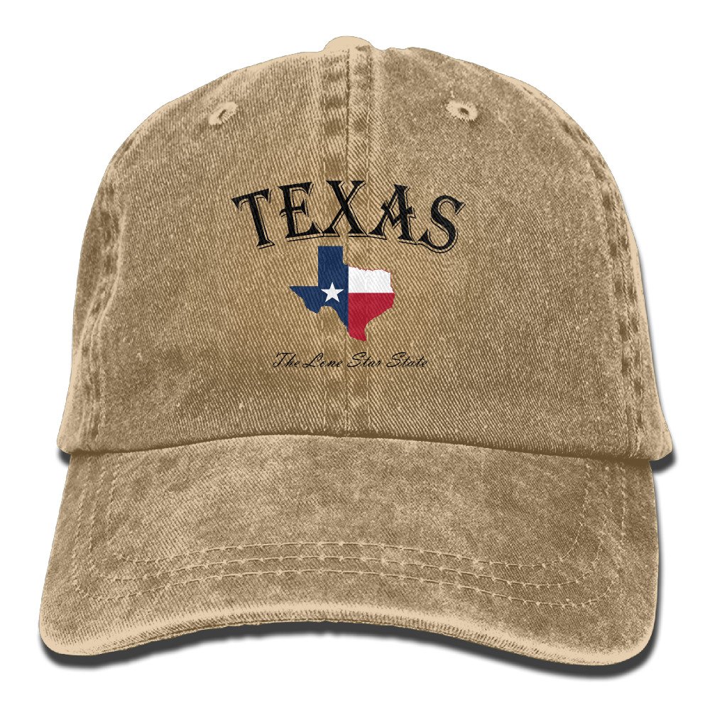 HDRAY Unisex Adult Texas Lone Star State Washed Denim Cotton Sport Outdoor Baseball Hat Adjustable One Size