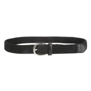 Gelante® Children's Canvas Elastic Fabric Woven Stretch Braided Belts 2012-Black-M (24-26)