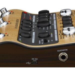 Zoom AC-3 Acoustic Creator, Acoustic DI with Tone Restoration, Acoustic Modeling, 9 effects, Compression, Tuner, Reverb, EQ, and Anti-Feedback