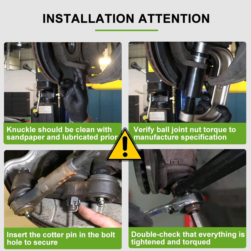 SCITOO 8pcs 2WD Front Suspension Kit Upper Control Arms Lower Ball Joints Sway Bar Links Outer Tie Rods Fit 2005 2006 2007 2008 For Ford For F-150 2006-2008 For Lincoln Mark LT RWD