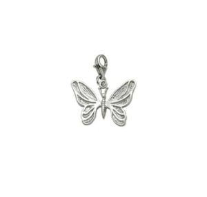 sterling silver butterfly charm with lobster claw clasp, charms for bracelets and necklaces