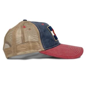 YoColorado Denim Flag Patch Colorado Trucker Hats for Men & Women - Double Snapback, Custom Outdoor Cap, Adults One Size