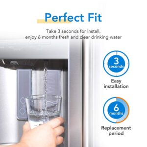 Aqua Fresh GE MWF Refrigerator Water Filter Replacement Compatible with GE SmartWater MWF, MWFA, MWFP, MWFINT, GWF, 46-9991, HDX FMG-1, WFC1201 (3 Pack)