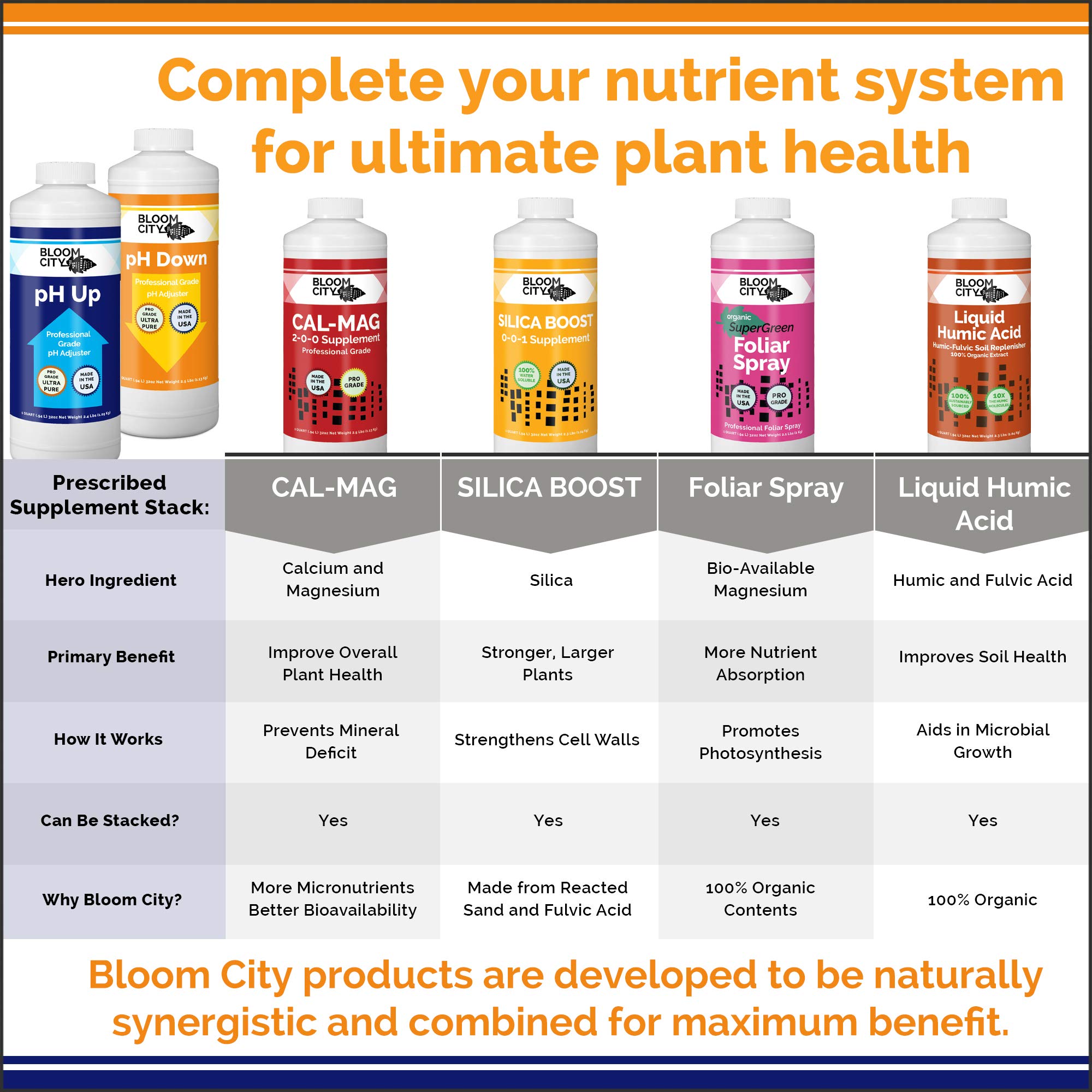 Bloom City Professional pH Up + Down Control Kit for Optimal Nutrient Uptake (two 1 quart bottles) 64 total oz