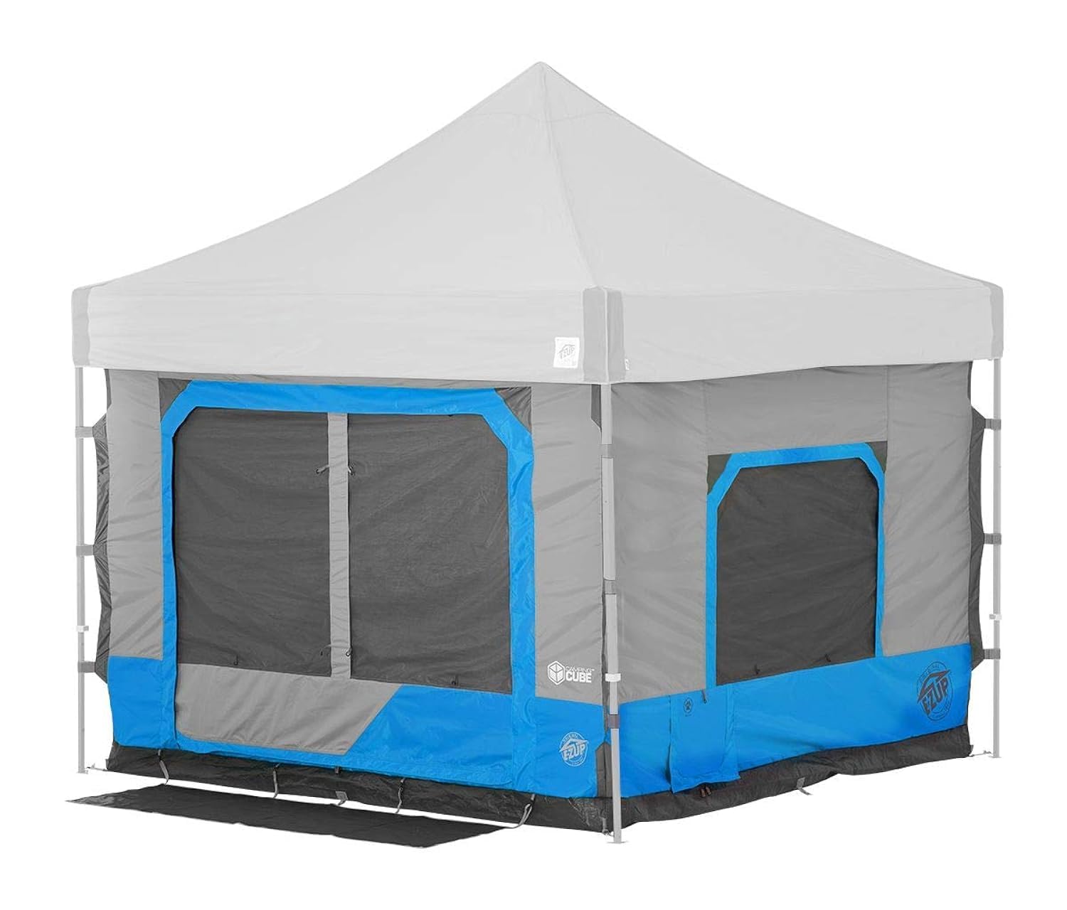 E-Z UP Camping Cube 6.4, Converts 10' Straight Leg Canopy into Camping Tent (CANOPY/SHELTER NOT INCLUDED), Splash