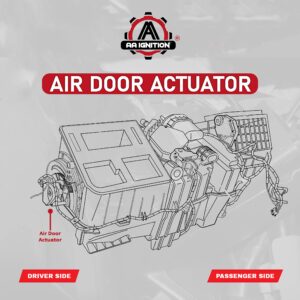 Air Door Actuator - Replaces 15-73952, 52495593, 89018374, 604-112 - Mode Door Actuator Compatible with Chevy, GMC, Cadillac & Hummer 2003-2014 Models - HVAC Heater Climate Control Actuator