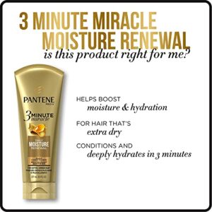 Pantene Moisture Renewal 3 Minute Miracle Deep Conditioner, 6 Fluid Ounce, Pack of 2