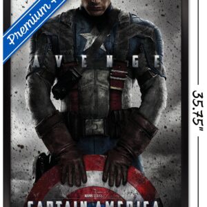 Trends International Marvel - Captain America - The First Avenger - One Sheet Wall Poster, 22.375" x 34", Black Framed Version