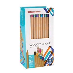 Office Depot® Brand Natural Wood Pencils, #2 Medium Soft Lead, Pack of 96