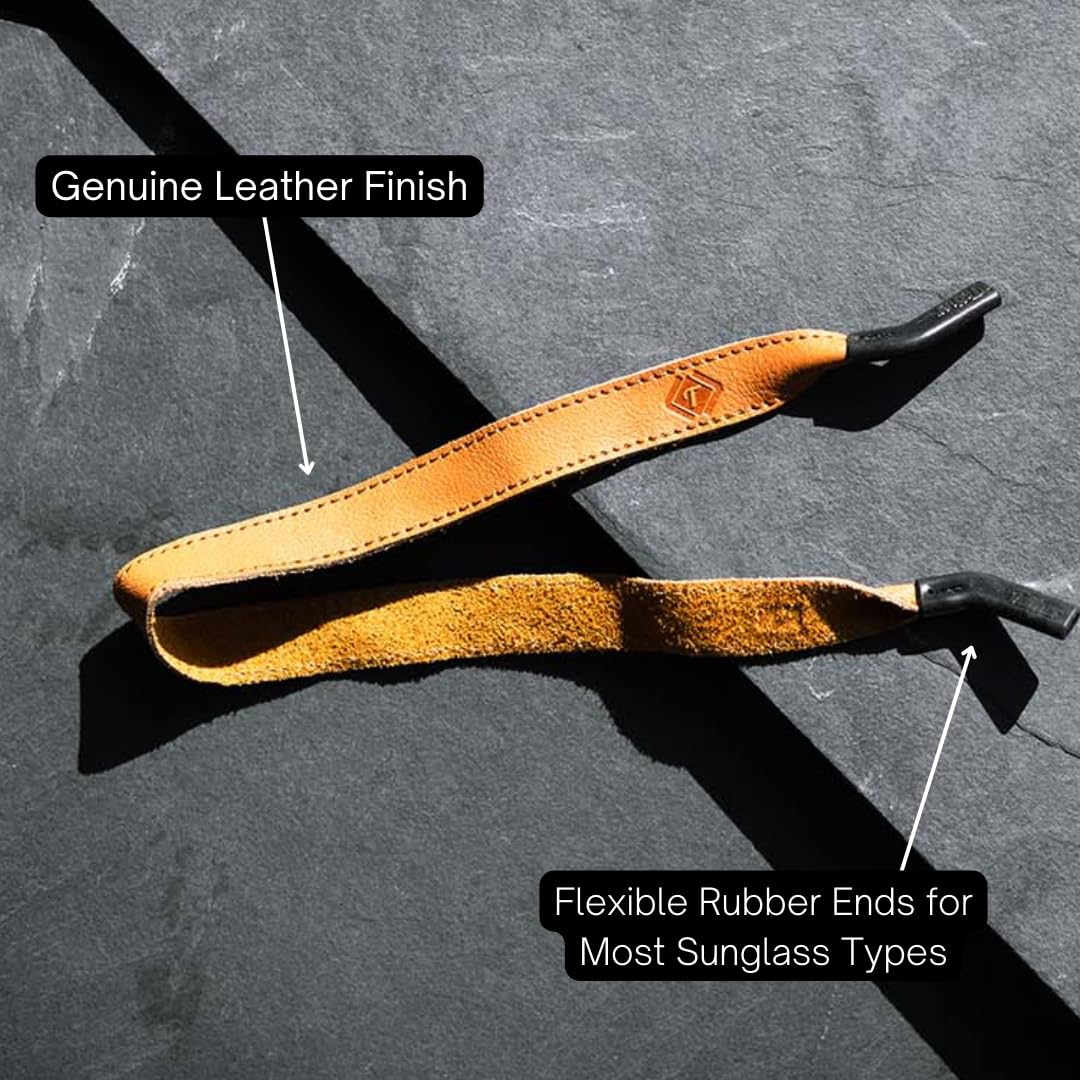 TETHER Leather Eye Wear Retainer/Sunglass Strap/Eye Wear Strap (Tan)