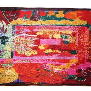 Yangtze Store YangtzeStore Women's 100% Luxurious Long Silk Scarf Classic Art Collection (Red), 63" x 17"