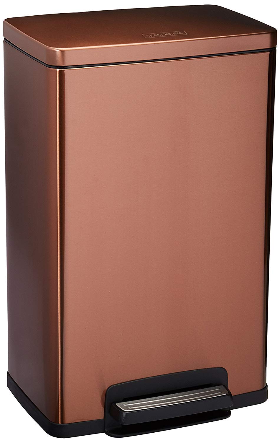 Tramontina 81200/560DS Bronze Contemporary Rectangular Step Can Freshener System, Trash Can, 13-Gallon