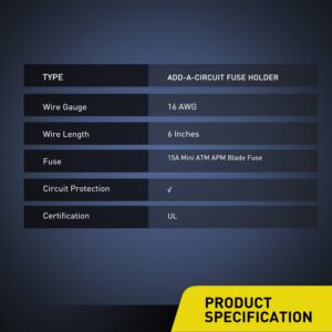 Nilight Fuse Holder Add-a-circuit Fuse TAP Adapter Mini ATM APM Blade Fuse Holder-10 Pack , 2 years Warranty