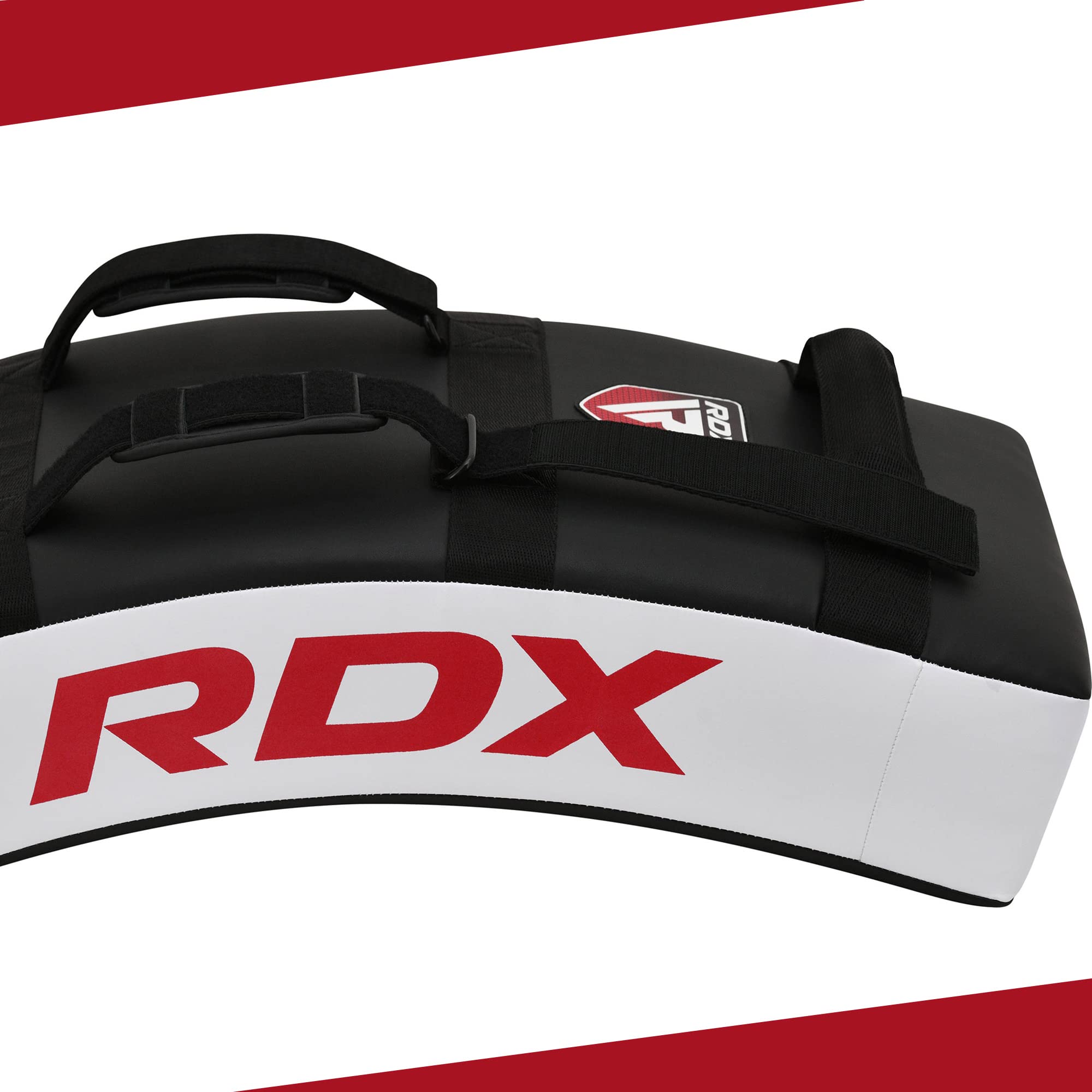 RDX Kick Shield Muay Thai Kickboxing, 60CM Large Heavy Curved Kicking Striking Body Pad, Punching Foot Target MMA Boxing Training, 3 Padded Handles, Martial Arts Karate TKD Taekwondo (ONE PAD ONLY)