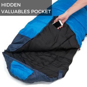 Viking Trek 350x Lightweight Adult Sleeping Bag – Warm & Breathable, Compact Camping Gear for Hiking and Backpacking - Camping Essentials - Includes 100% Waterproof Stuff Sack