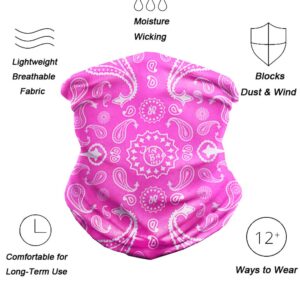 WONBURY Neck Gaiter Balaclava Headwear Headwrap for Women Men Cycling Fishing Climbing， Paisley