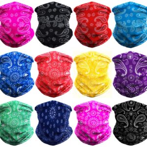 WONBURY Neck Gaiter Balaclava Headwear Headwrap for Women Men Cycling Fishing Climbing， Paisley