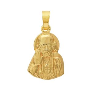 shine jewel shirdi sai baba 925 sterling silver vermeil religious pendant