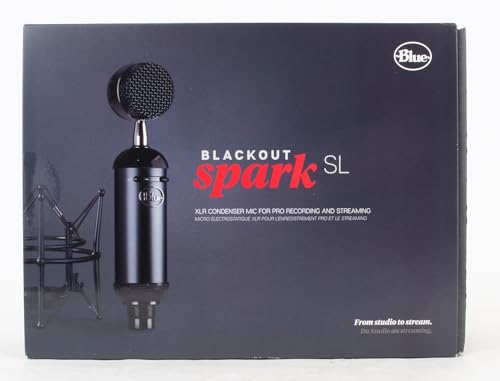 Blue Microphone Blackout Spark SL XLR Condenser Microphone Recording, Streaming, Podcasting, Gaming, Large-Diaphragm Cardioid Capsule, Shockmount and Protective Case