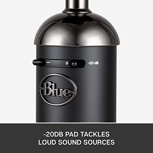 Blue Microphone Blackout Spark SL XLR Condenser Microphone Recording, Streaming, Podcasting, Gaming, Large-Diaphragm Cardioid Capsule, Shockmount and Protective Case