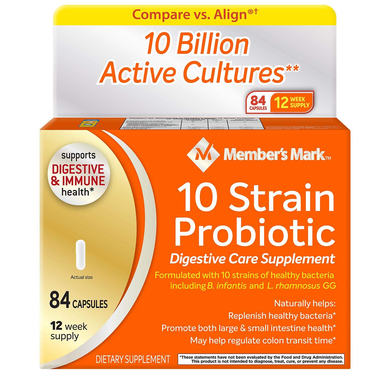 Member's Mark 10 Strain Probiotic (84 ct.)