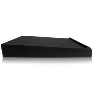 Studio Monitor Isolation Pads - Suitable for 6.5"- 8" inch Speakers - Large Speaker Isolation Pads Fit Most Desktops - High-Density Acoustic isolation Foam - Angled Speaker Foam Stand - 2 Speaker Pads