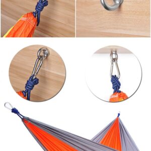 Hammock Hanging Kit, Load Capacity 1400 LBS, Stainless Steel Hammock Hooks Heavy Duty Carabiner Set for Hammock Yoga Swing Chair Indoor Outdoor Hammock Hook for Wall, Trees