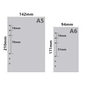 A5 Planner Inserts, Spiral Notebook Refills, 6 Ring Binder Refills, A5 Binder Refills Paper Page, Dot Paper for Filofax, Harphia(A5 5.59 x 8.27'',Dotmattrix)