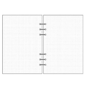 A5 Planner Inserts, Spiral Notebook Refills, 6 Ring Binder Refills, A5 Binder Refills Paper Page, Dot Paper for Filofax, Harphia(A5 5.59 x 8.27'',Dotmattrix)