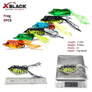 XBLACK Fishing Lures Set, Including Minnow Popper Jointed VIB Shrimp Frogs, Whopper Fishing Lure for Bass Catfish Pike, Baits for Freshwater Saltwater, Fishing Gifts for Men Women(48pcs)