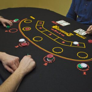 Poker Supplies Baccarat Casino Table Black Felt Layout - 72 x 36 Inches!