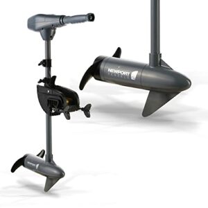 newport kayak series 36lb thrust transom mounted saltwater electric trolling motor w/led battery indicator (24" shaft)