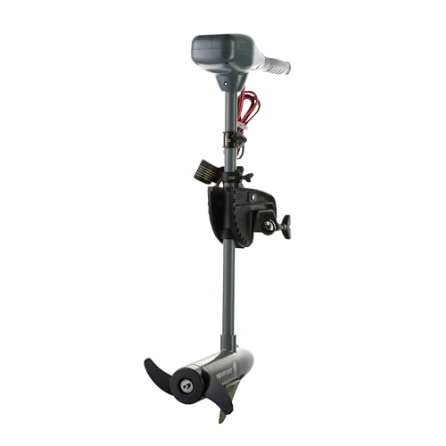 Newport Kayak Series 55lb Thrust Transom Mounted Saltwater Electric Trolling Motor w/LED Battery Indicator (24" Shaft)