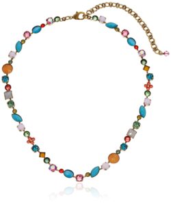 sorrelli happy birthday classic tee-shirt necklace, 16" + 4.5" extender