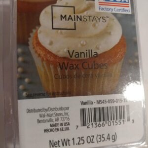 Vanilla Incense Wax 12 Cubes , 2 full packs. Wonderful, best vanilla scent smells like fresh baked vanilla cupcakes