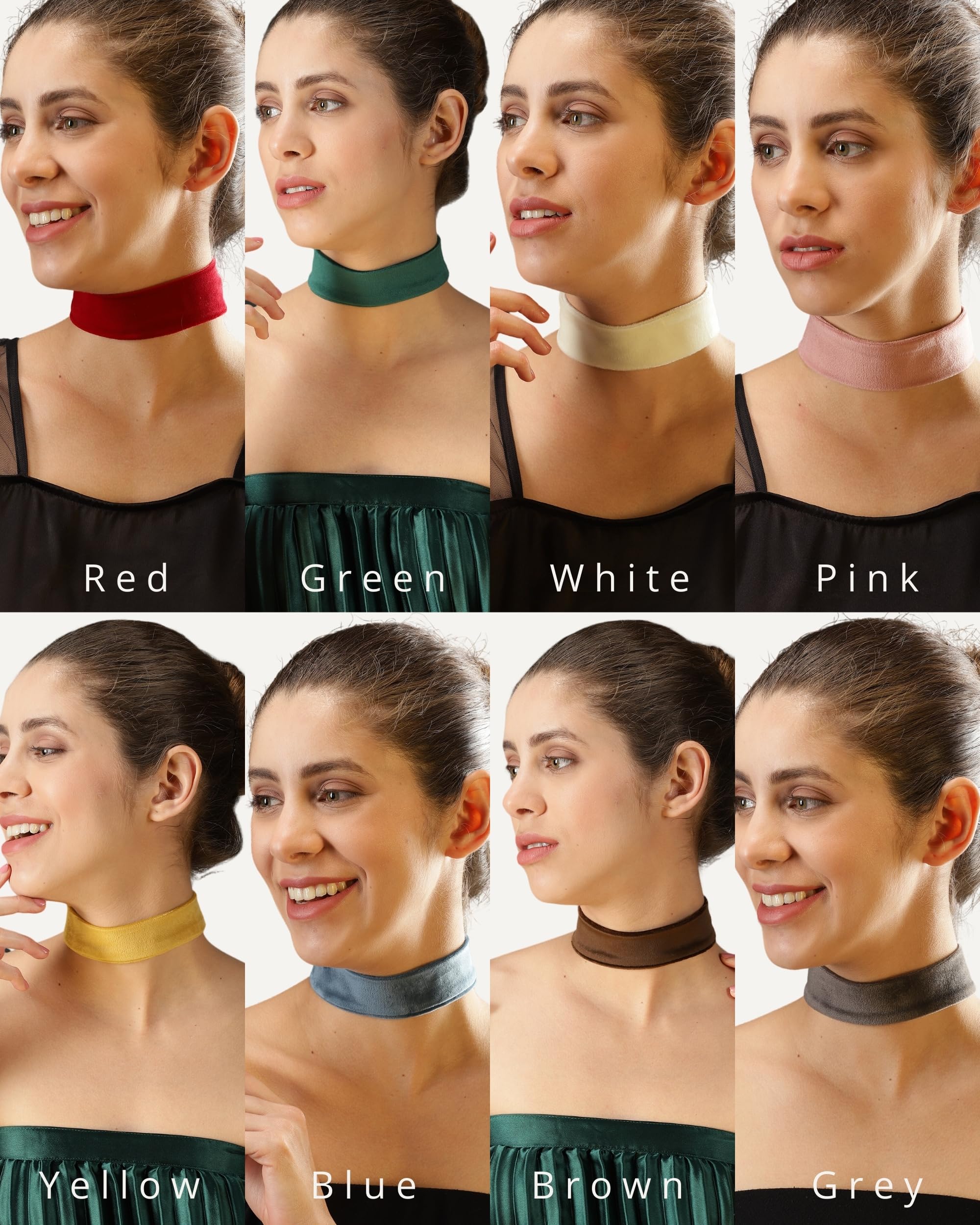 STACKABLE CREATIONS Black Choker Necklaces for Women, Wide Velvet Thick 90s Ribbon Neck Collar