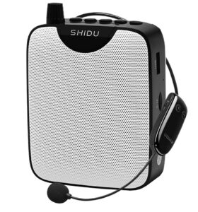 voice amplifier, shidu original wireless voice amplifiers 10w rechargeable portable mini pa system speaker with uhf wireless microphone headset for teachers, yoga, tour guides, coaches, classroom