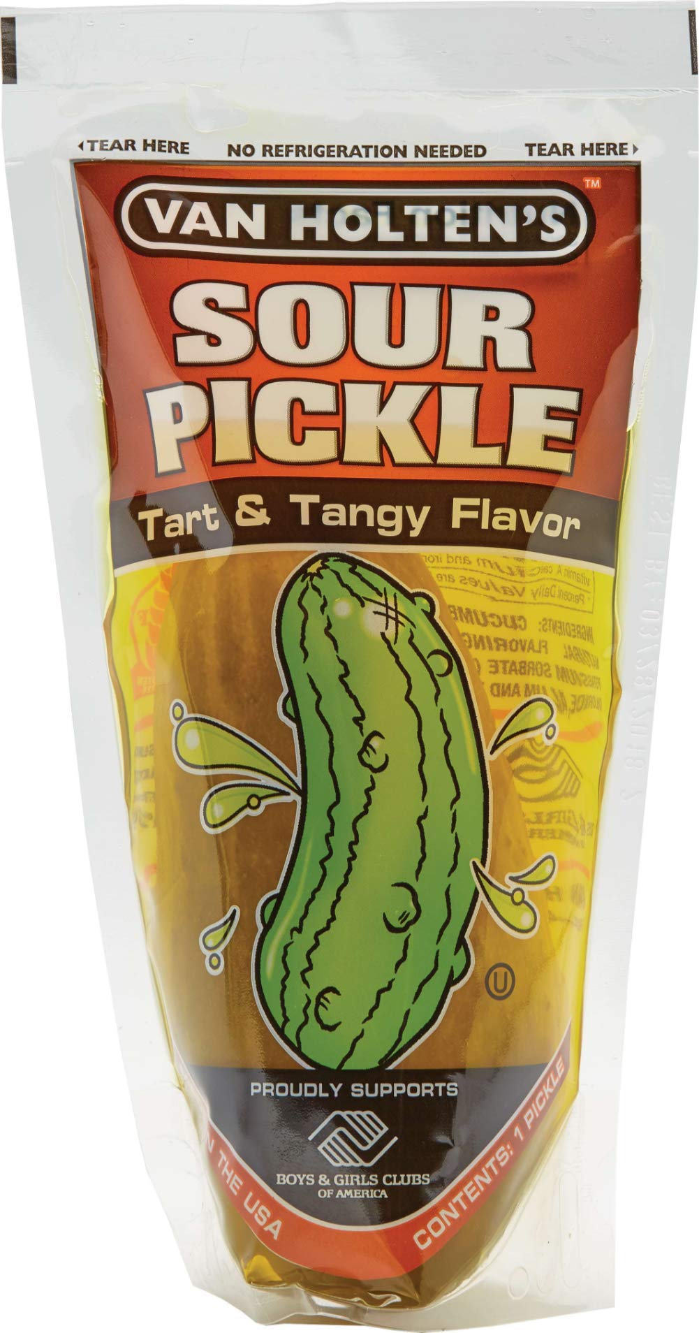 Van Holten's Pickle In-a Pouch Variety Pack, 12 pickles, 3 of each Flavor of Kosher, Dill, Hot & Spicy and Sour Ready to Eat Single Serve Pickles in their own pouch! No Refrigeration needed.