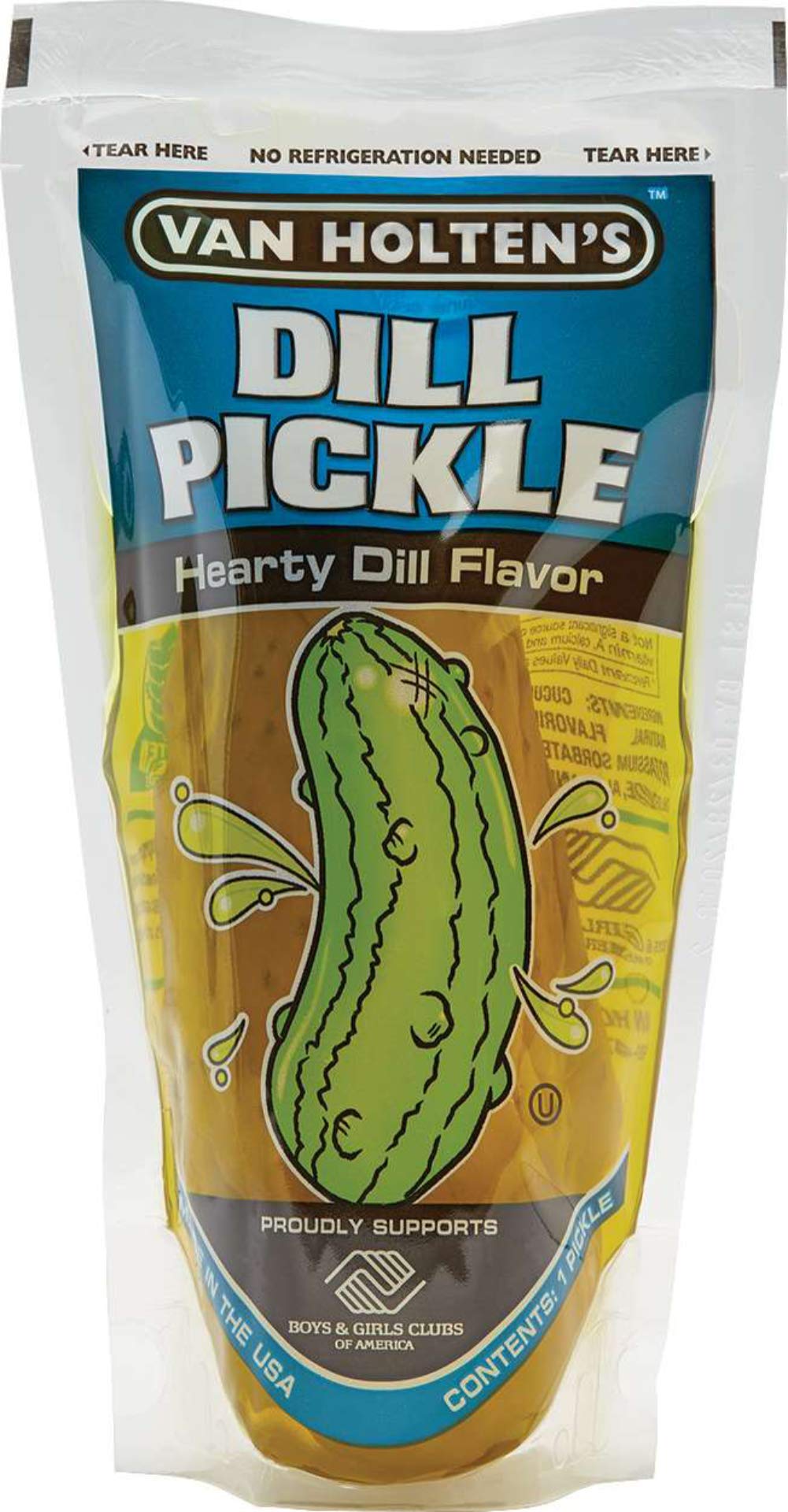 Van Holten's Pickle In-a Pouch Variety Pack, 12 pickles, 3 of each Flavor of Kosher, Dill, Hot & Spicy and Sour Ready to Eat Single Serve Pickles in their own pouch! No Refrigeration needed.